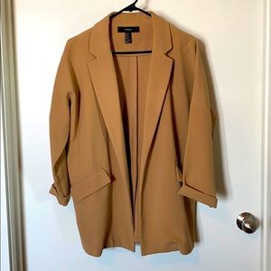 forever 21 oversized camel blazer